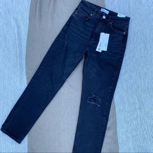 Zara slim fit high waist straight jeans